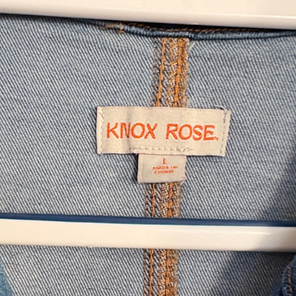 Knox Rose Dark Blue Denim Shirt Jacket - Picture 2 of 8